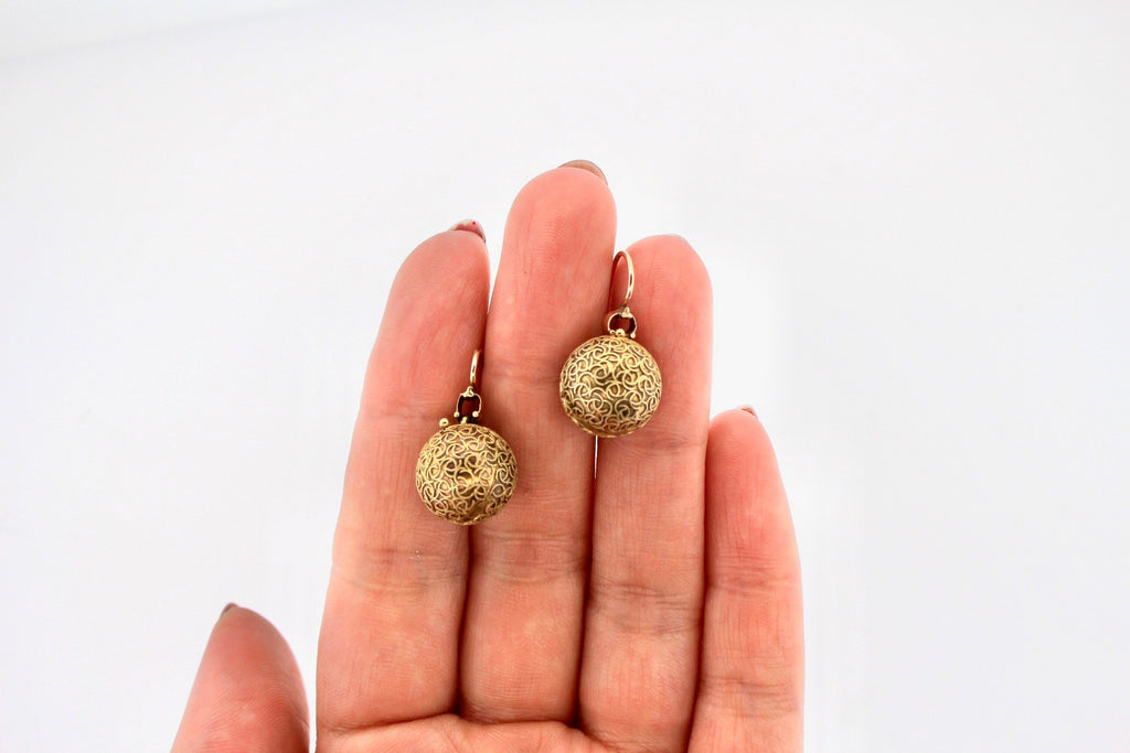 Victorian Diamond Drop Earrings with Original Antique Coach Covers