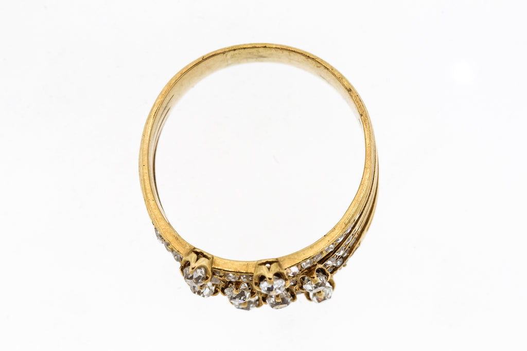Vintage Rosecut Diamond Gold Harem Ring