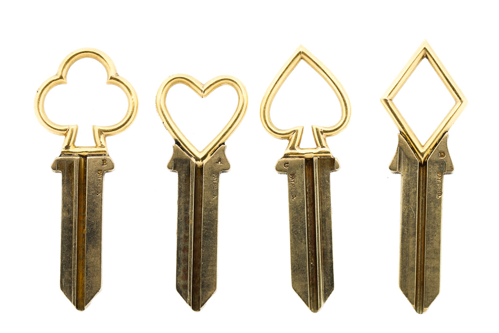 Vintage Cartier Set of Keys With Players Card Motif