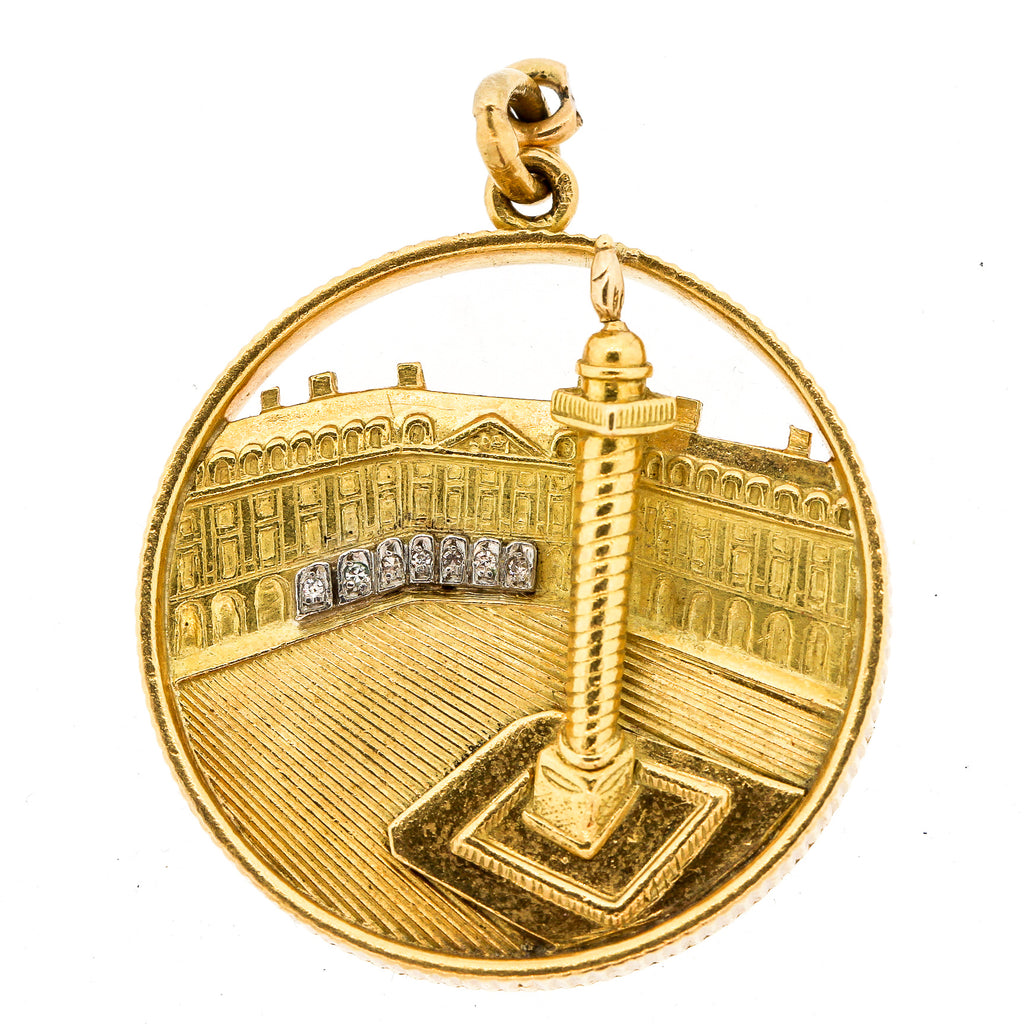 Mid-Century 18 Gold Place Vendome Charm or Pendant by Van Cleef & Arpels
