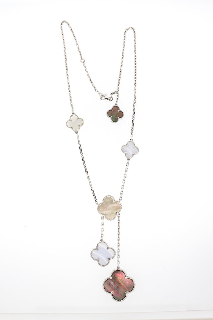 Van Cleef & Arpels Chalcedony Mother of Pearl Magic Alhambra Necklace