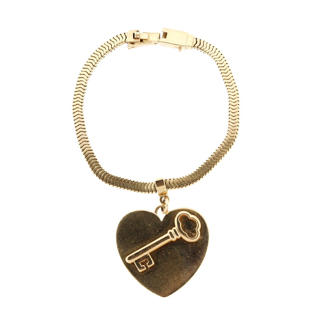 Vintage 14k Yellow Gold Key To My Heart Bracelet by Tiffany & Co.